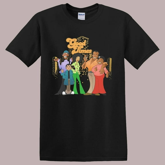 Good Times 70’s Tv Sitcom Men's Black T-Shirt Size S-5XL