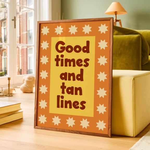Good Times And Tan Lines Poster, Unframed Paper Poster 16x20in