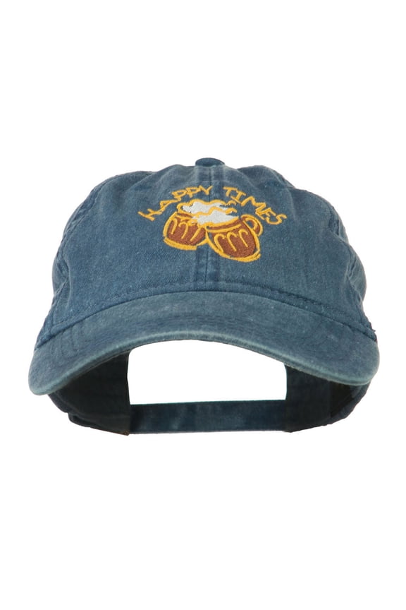 Good Times Beer Image Embroidered Washed Cap - Navy OSFM