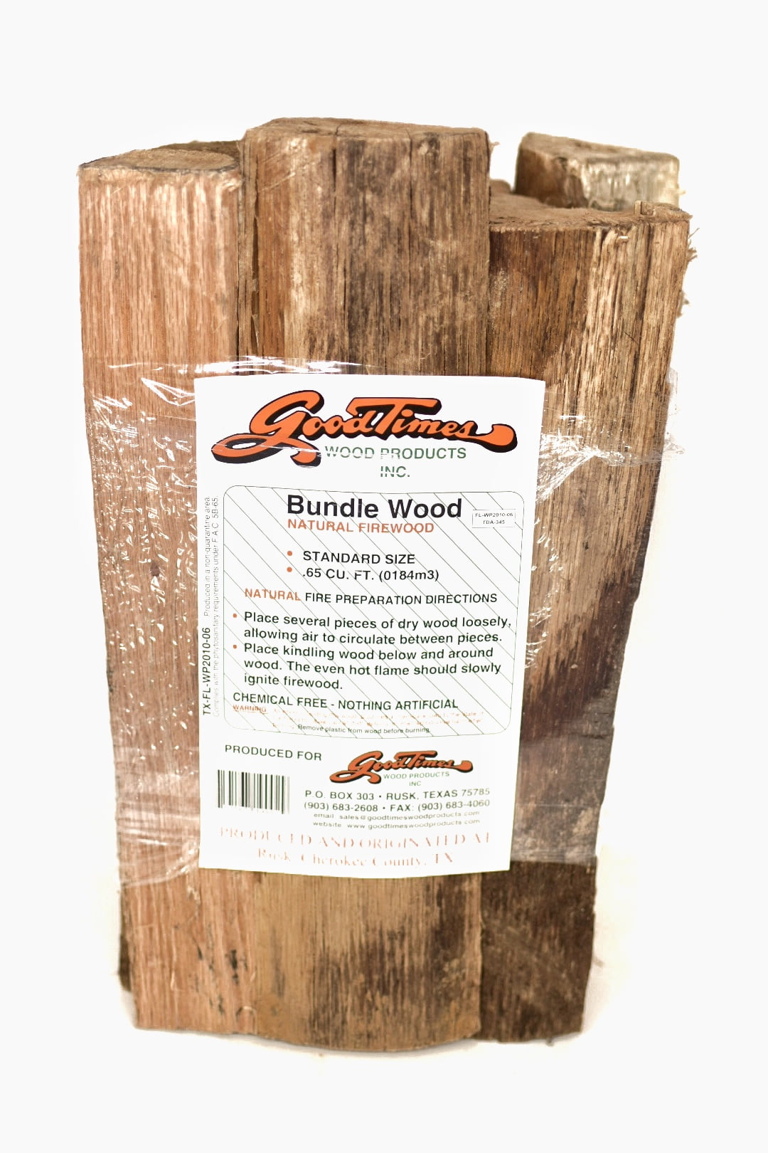 Good Times Bundled Firewood - All Natural Seasoned Firewood - 0.65 cu ft