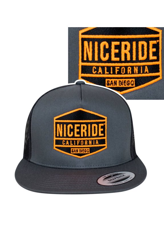 "Good Times - Neon" Grey Snapback/Trucker Hat For Adult Men & Women