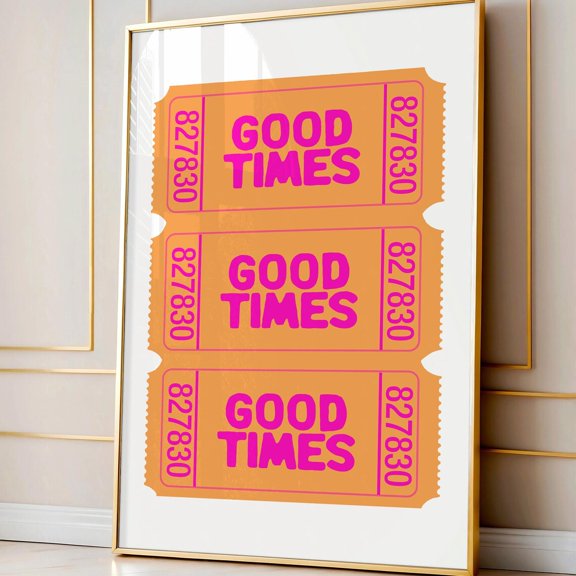 Good Times Ticket Wall Decor