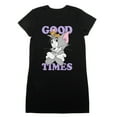 thumbnail image 1 of Good Times Tom & Jerry Classic Cartoon Juniors Black Graphic Tee Shirt Dress-Small, 1 of 1