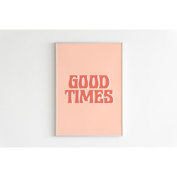 Good Times Wall Art,Hippie Poster,Boho Wall Art,70 Retro Print,Boho Hippie Print,Vintage Wall Art,Hippie Quote,Good Times Print,Gallery Wall Home Decor #378, Unframed Canvas Size 16x24