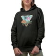 thumbnail image 1 of Good Times and Tan Lines, Retro Tropical or Beach Art Merch Gift, Black Hooded Sweatshirt or Hoodie, Small, 1 of 5