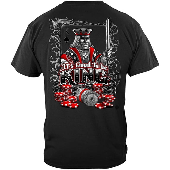 Good To Be King Poker 100% Cotton Black T-Shirt X-Large