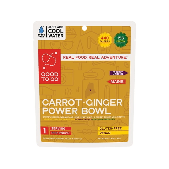 Good To-Go Carrot/Ginger Power Bowl Dehydrated Food, Single Serving, Natural, 95g