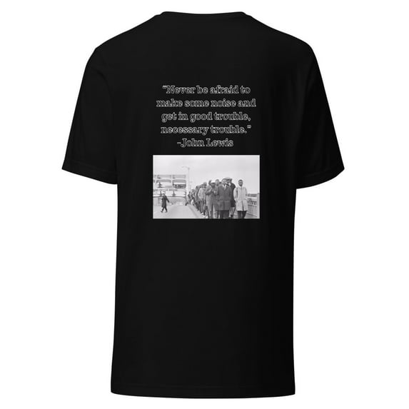 "Good Trouble" John Lewis Unisex t-shirt (Black, XL)