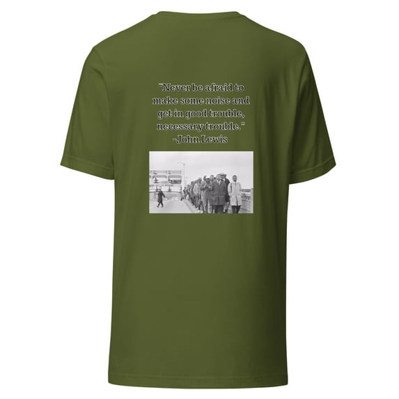 "Good Trouble" John Lewis Unisex t-shirt (Olive, M)