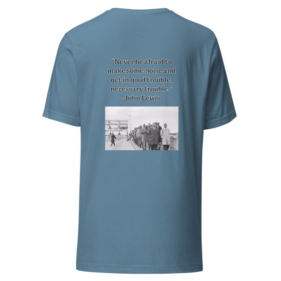"Good Trouble" John Lewis Unisex t-shirt (Steel Blue, 2XL)