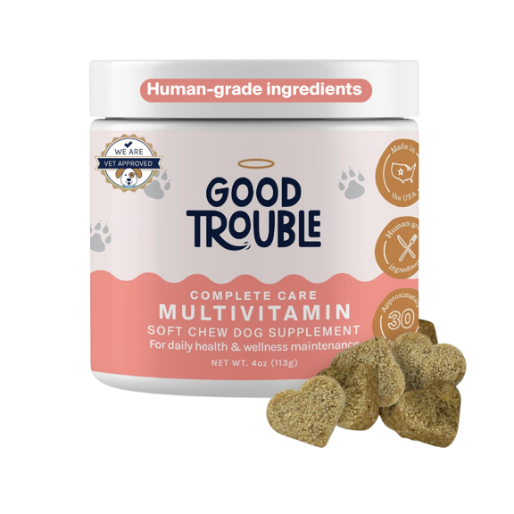 Good Trouble Pets Complete Care Multivitamin Supplement for Dogs - 30 Soft Chews