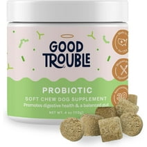 Good Trouble Pets Probiotic Supplement for Dogs - Chicken Flavor, 30 Chews