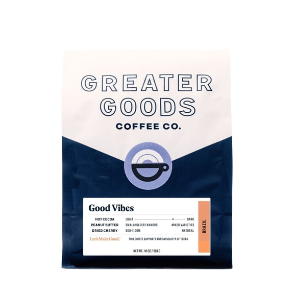 Good Vibes - Brazil - Roasted by Greater Goods Coffee Co. - Freshly Ground Coffee - 2lb Bag