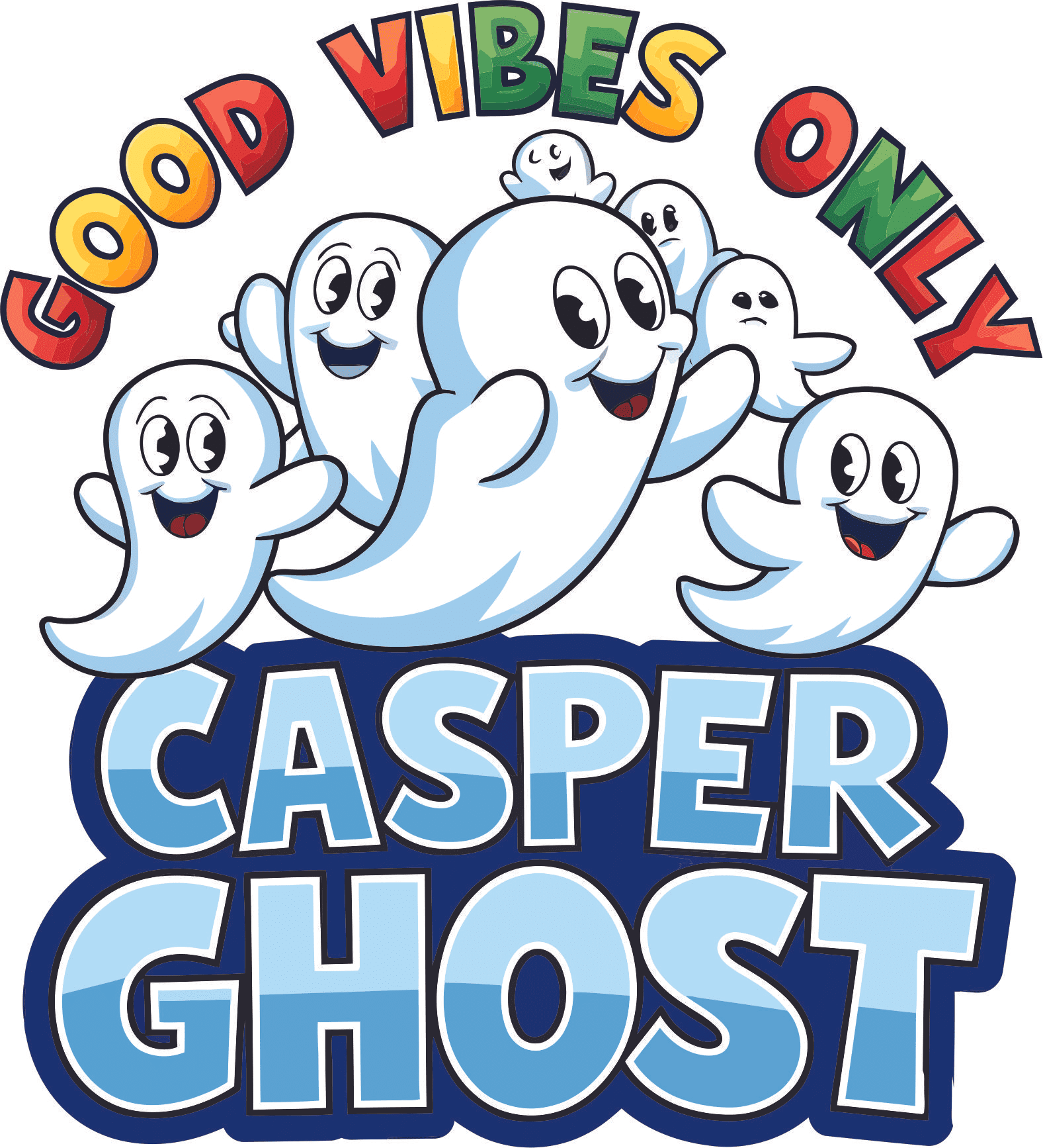 Good Vibes Only Casper Ghost Cartoon Character Movies Kids Quotes Kids ...