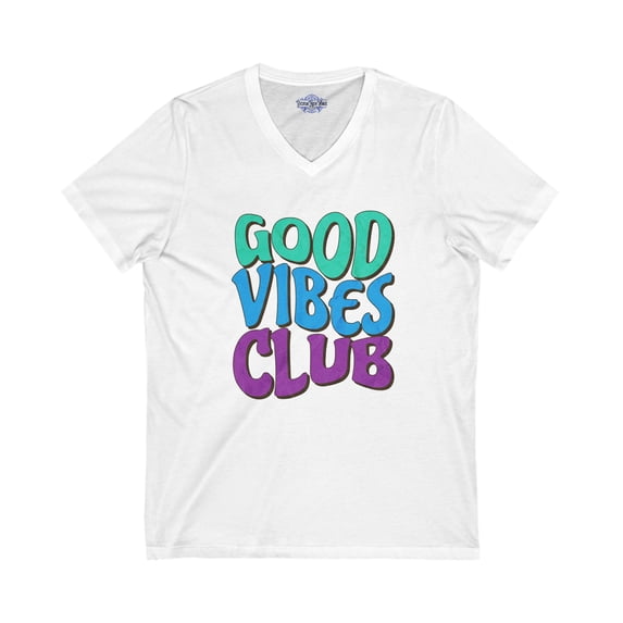 Good Vibes Club Short Sleeve V-Neck Tee