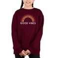 thumbnail image 1 of Good Vibes - Girl's Word Art Crewneck Sweatshirt, 1 of 3