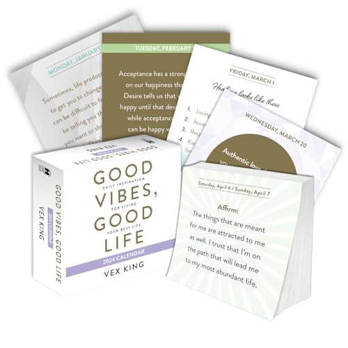 PreOwned Good Vibes, Good Life 2024 Calendar Daily Inspiration for
