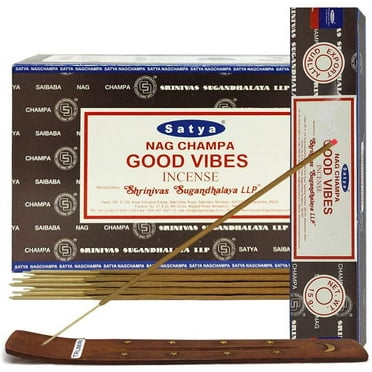Good Vibes Incense Sticks And Incense Stick Holder Bundle Insence Insense Satya Incense