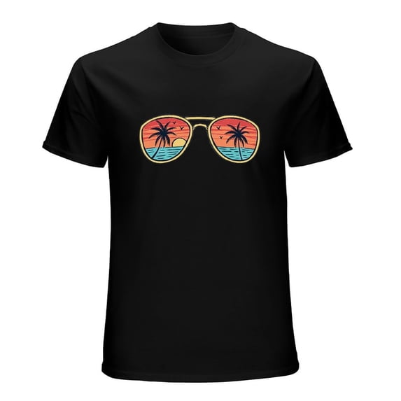 Good Vibes Men’s Graphic T-shirt Vintage Short Sleeve Sport Tee Black S