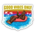 thumbnail image 1 of Good Vibes Only Bigfoot Chilling in the Pool - 3" Vinyl Sticker - For Car Laptop Water Bottle Phone - Waterproof Decal, 1 of 1