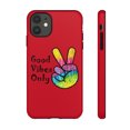 thumbnail image 1 of Good Vibes Only Dark Red iPhone 15 Case-iPhone 14 Case-iPhone Case-iPhone, 1 of 1