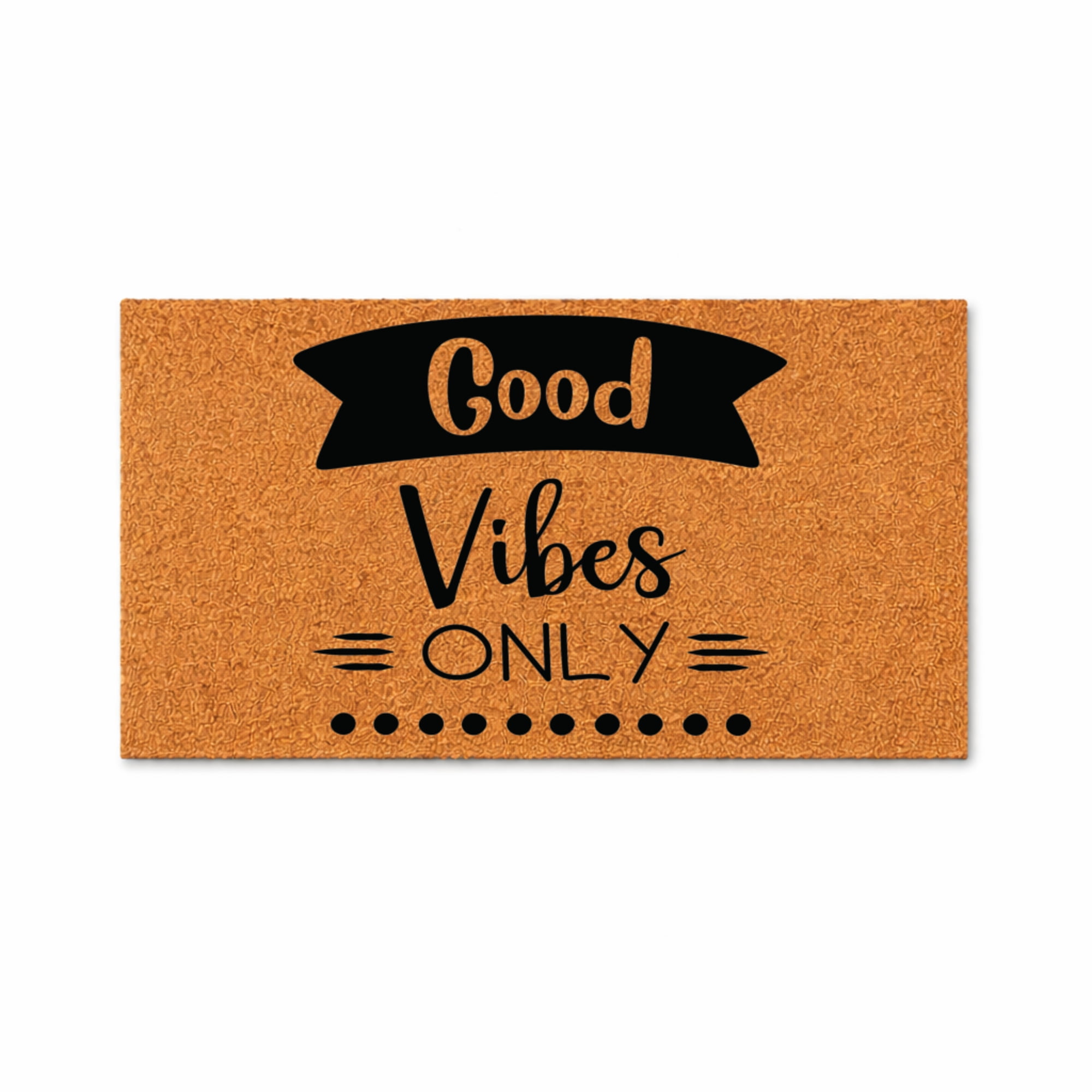 Good Vibes Only Doormat, Outdoor Entryway Welcome Mat, Non Slip Door Mat Rug (24x48 inches) 3076