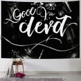 thumbnail image 1 of Good Vibes Only Fabric Wall Tapestry for Bedroom Black Simple Cute Aesthetic White Motivational Quotes Modern Minimalist Teen Art Living Room Dorm Home Decor, 1 of 6