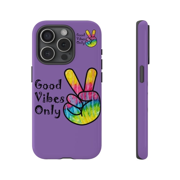 Good Vibes Only Light Purple iPhone 15 Case-iPhone 14-iPhone Case-iPhone