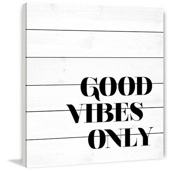 Good Vibes Only Painting Print on White Wood