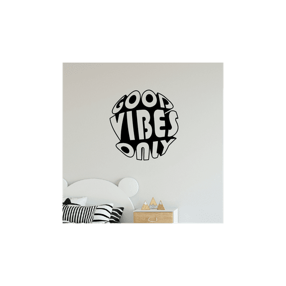 Good Vibes Only - Positive Life Quote Life Motivational Quote Inspiration Quote Vinyl Wall Art Wall Sticker Wall Decal Decoration For Home Room Class Room Office Living Room Size (18x20 inch)