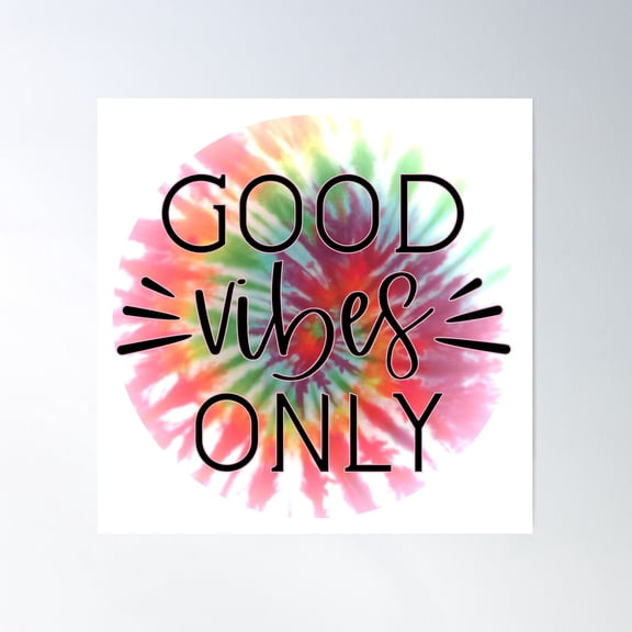Good Vibes Only! Poster Wall Art, Modern Wall Decor For Living Room Bedroom, 8x12 UNFRAMED