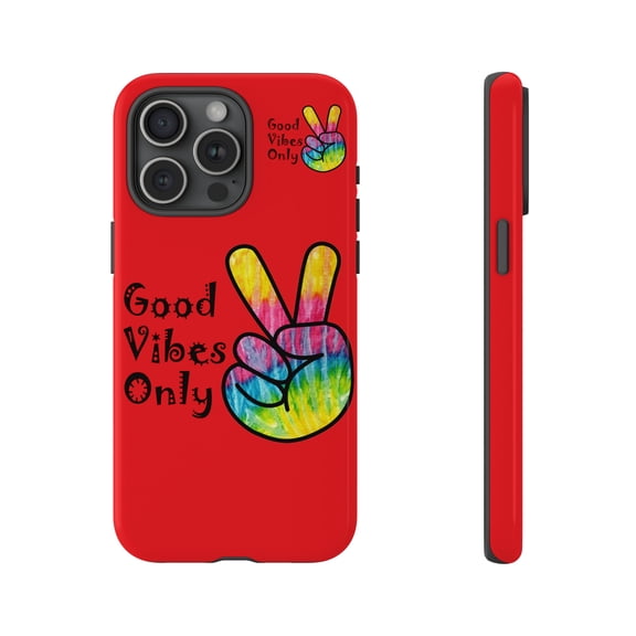 Good Vibes Only Red iPhone 15 Case-iPhone 13 Case-iPhone Case-iPhone