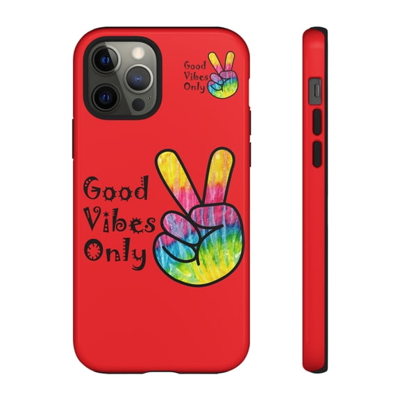 Good Vibes Only Red iPhone 15 Case-iPhone 13 Case-iPhone Case-iPhone