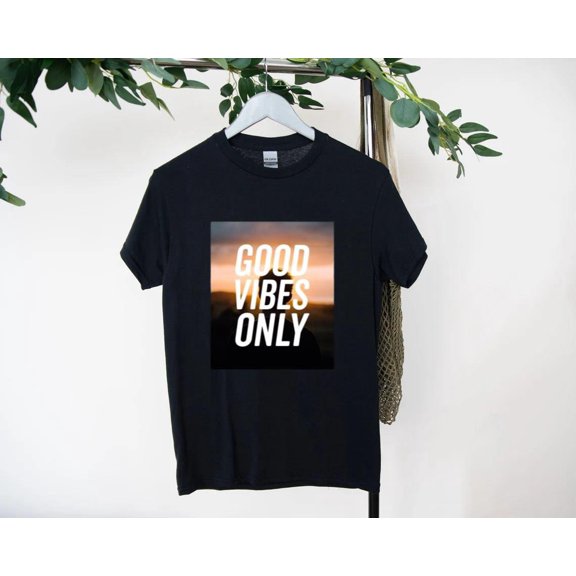 Good Vibes Only Shirt T-Shirt With Simple Bold Design, for men & women, up to size 5XL