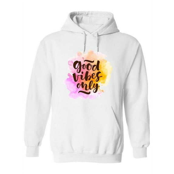 Good Vibes Only Slogan Hoodie Women -Image by Shutterstock, Female Small