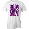 thumbnail image 1 of Good Vibes Only T-Shirt | Positive Vibes White Tee Gift, 1 of 5