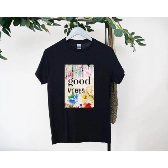Good Vibes Only T-Shirt With Minimalist Style And Vibes, for men & women, up to size 5XL