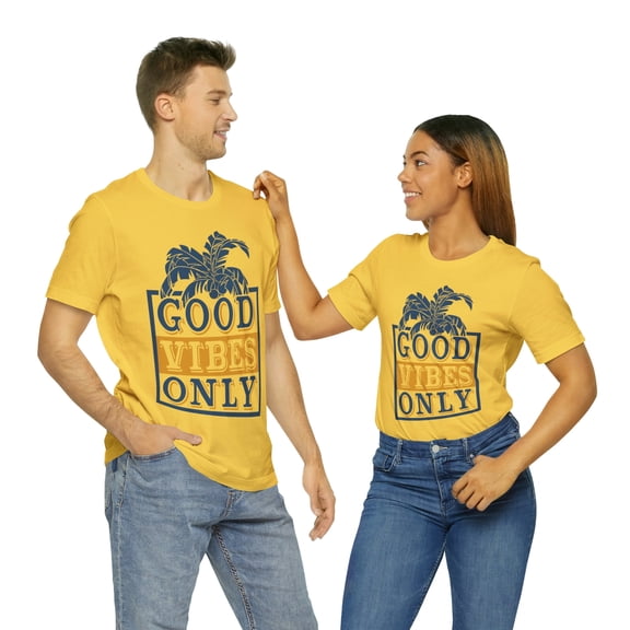 Good Vibes Only Unisex Bella + Canva Jersey Short Sleeve Tee