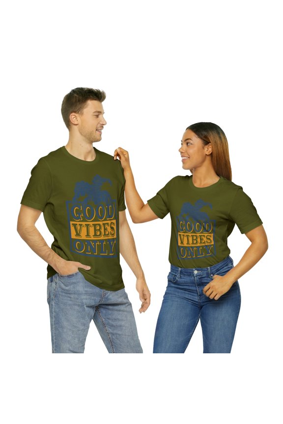 Good Vibes Only Unisex Bella + Canva Jersey Short Sleeve Tee