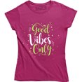 thumbnail image 1 of Good Vibes Only Yoga Motivational Positive Vibes Inspirational Gym T-Shirt, 1 of 4