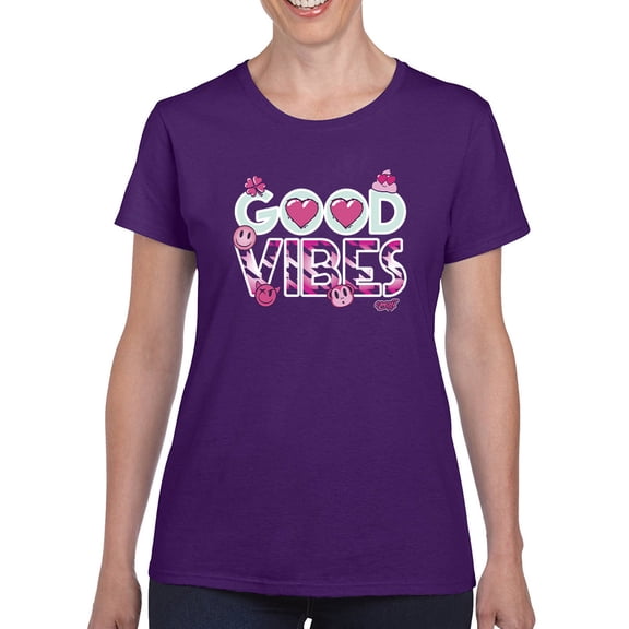 Good Vibes - Pink Emojis Graphic Women's T-shirt