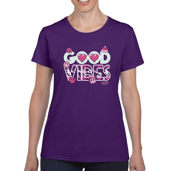 Good Vibes - Pink Emojis Graphic Women's T-shirt