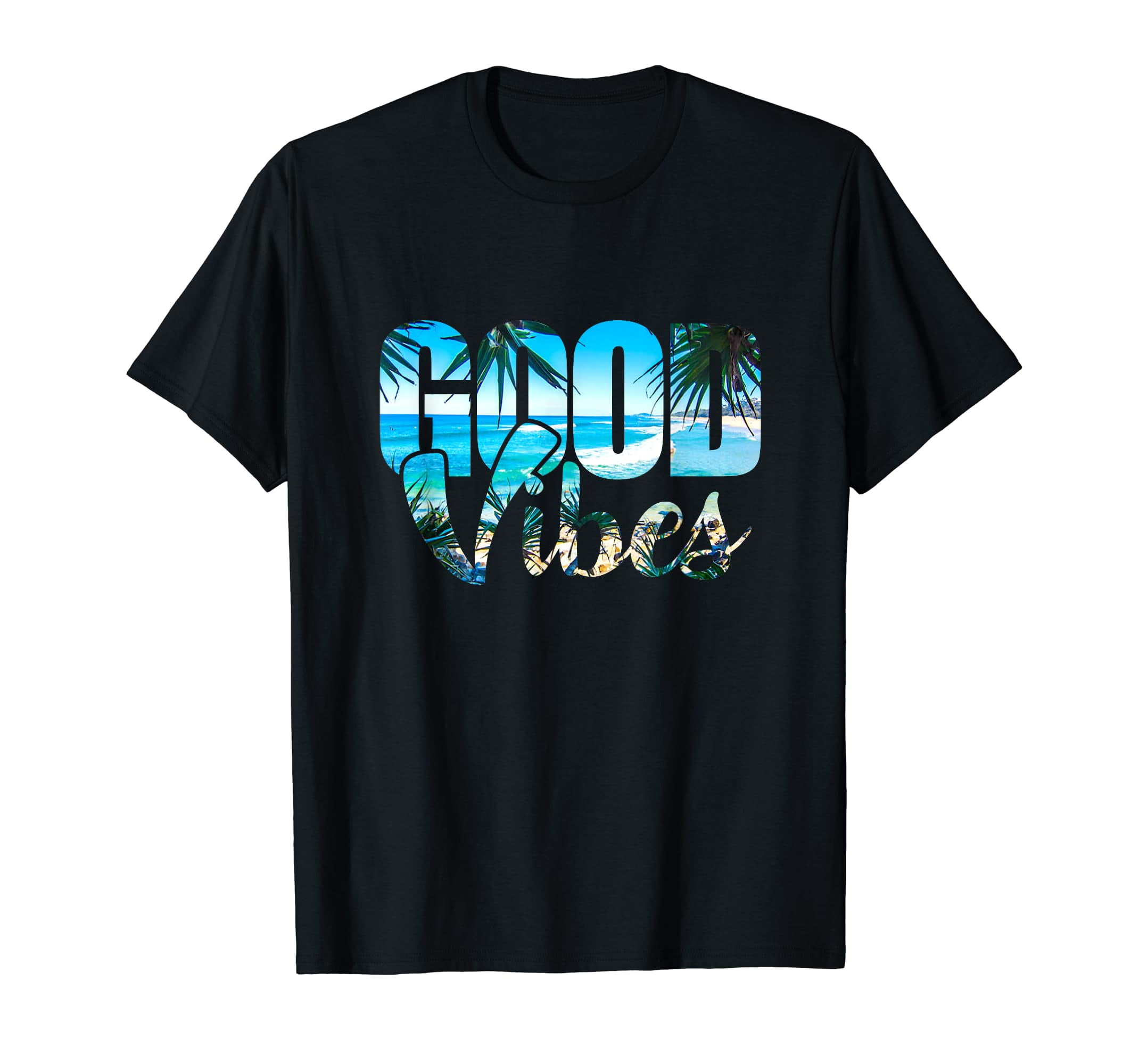 Good Vibes Positive Beach t-shirt - Walmart.com