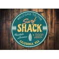 thumbnail image 1 of Good Vibes Surf Shack Novelty Sign, Metal Wall Decor - 12" Round, 1 of 4