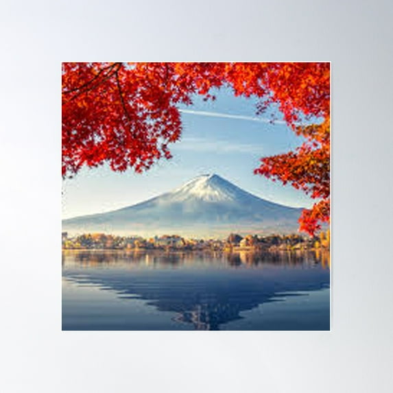 Good View Mountain Poster Wall Art, Modern Wall Decor For Living Room Bedroom, 17x17 UNFRAMED