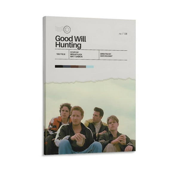 Good Will Hunting Movie Poster (4) Canvas Poster Wall Art Picture Prints Hanging Photo Gift Decor Home Posters Artworks 20x30inch(50x75cm)