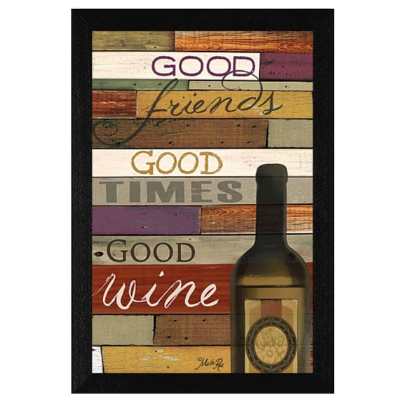 TrendyDecor4U Good Wine By Marla Rae Printed Wall Art MA843-276