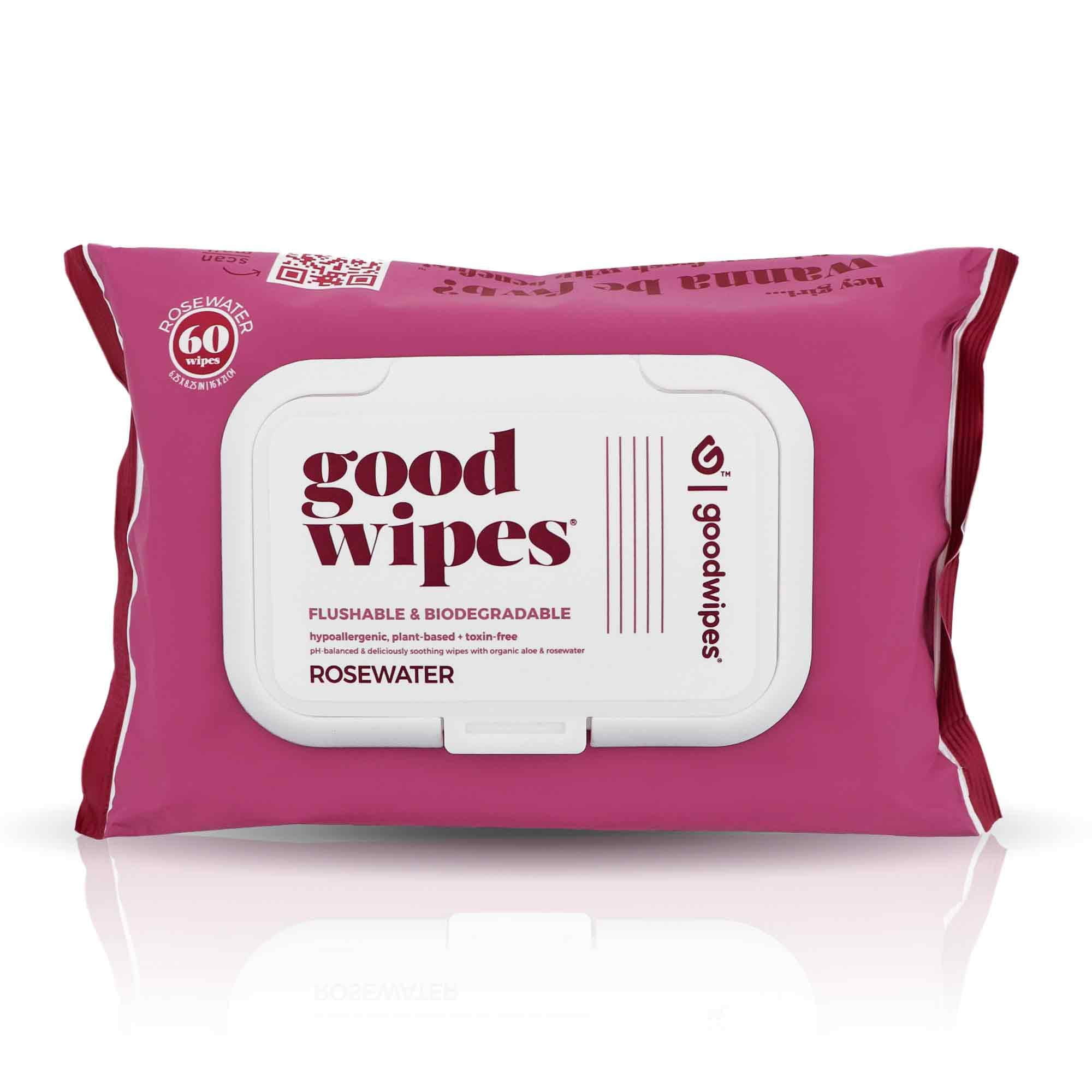 Good Wipes Rosewater Wipes, 60 count
