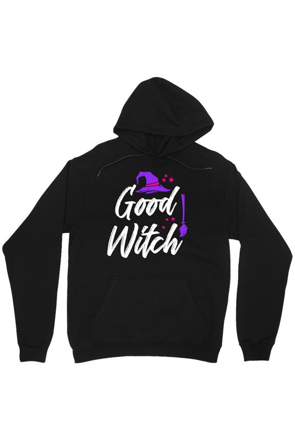 Good Witch Halloween Graphic Funny Holiday Creepy Season Simple Minimalist Text M7294 Unisex Hoodie, Up to Size 5XL