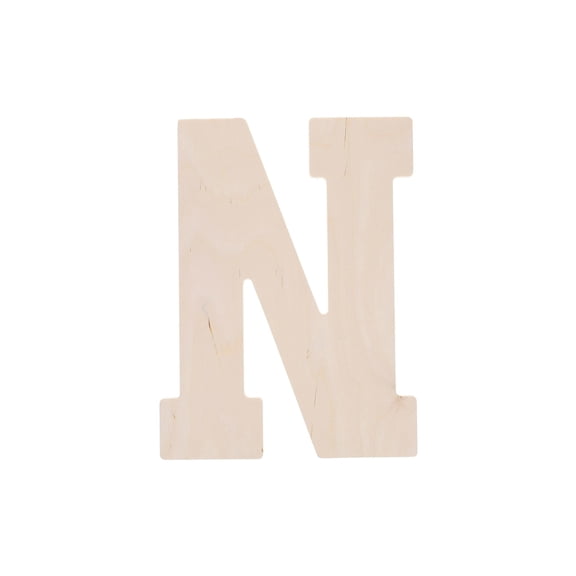 Good Wood By Leisure Arts Letter 13" N, Wooden Letters, Wood Letters, Wooden Letters Wall Decor, Large Letters 13 Inch, Small For Crafts